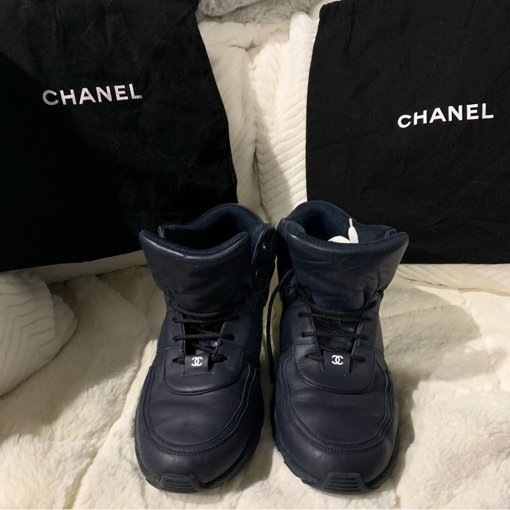 Chanel 2tone high tops